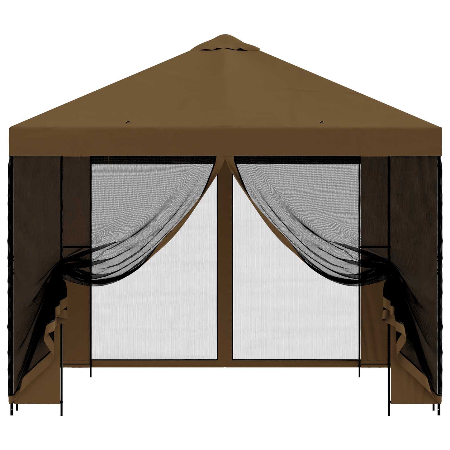vidaXL Κήπος Γκαζebo με Πλευρικά Τοίχους 3 x 3 m Taupe