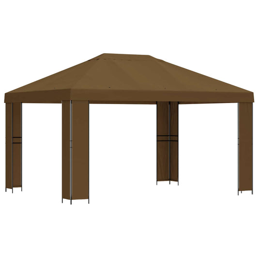 vidaXL Κιόσκι 4 x 3 μ Taupe Πολυεστέρας και Χάλυβας 190