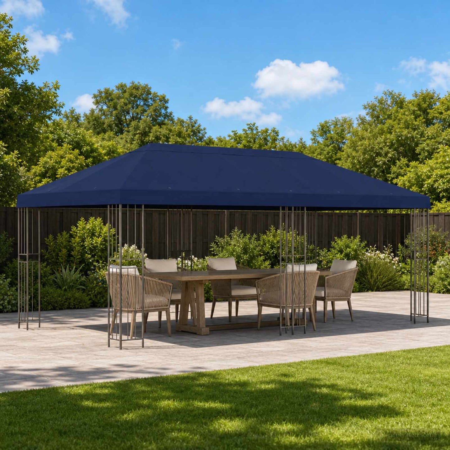 vidaXL Κάλυψη Σκηνής Γκαζebo 6 x 3 m Μπλε Πολυεστέρας 190