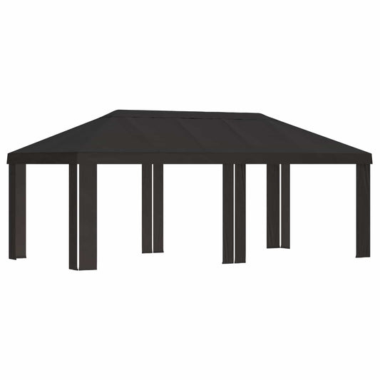 vidaXL Κάλυμμα Γκαζebo 6 x 3 m Ανθρακί Πολυεστέρας 190 gsm