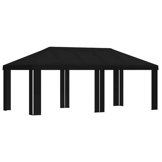 vidaXL Κάλυμμα Γκαζebo 6 x 3 m Μαύρο Πολυεστέρας 190 gsm