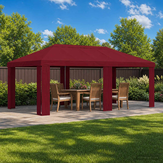 vidaXL Κάλυμμα Γκαζebo 6 x 3 m Μπορντό Πολυεστέρας 190 gsm