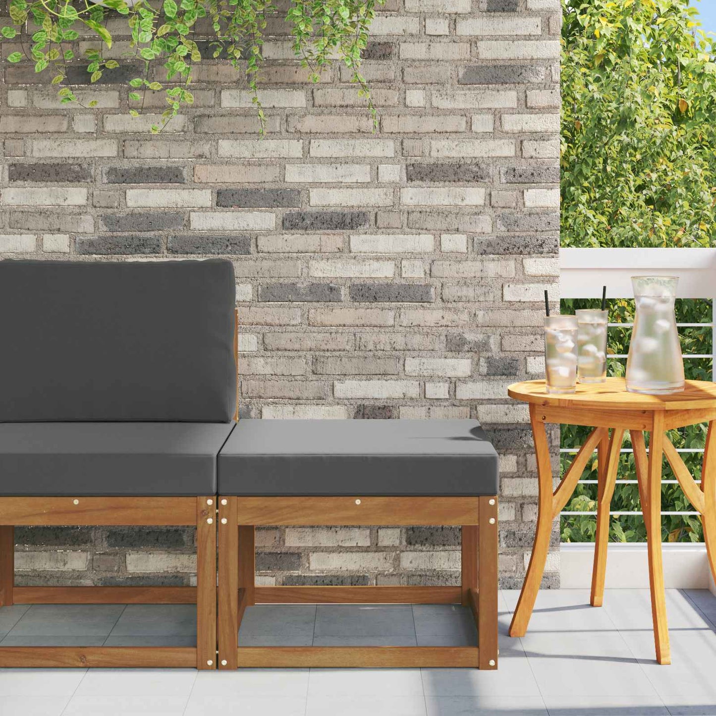 vidaXL Εξωτερικό Σκαμπό Στερεό Ξύλο Ακακίας Φυσικό