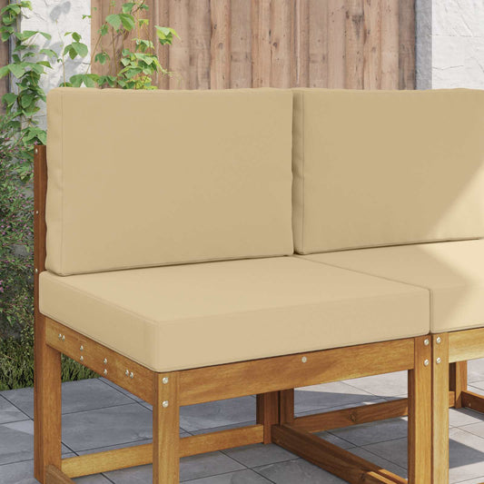 vidaXL Μαξιλάρι Καναπέ Εξωτερικού Χώρου 2 pcs Μπεζ Πολυεστέρας