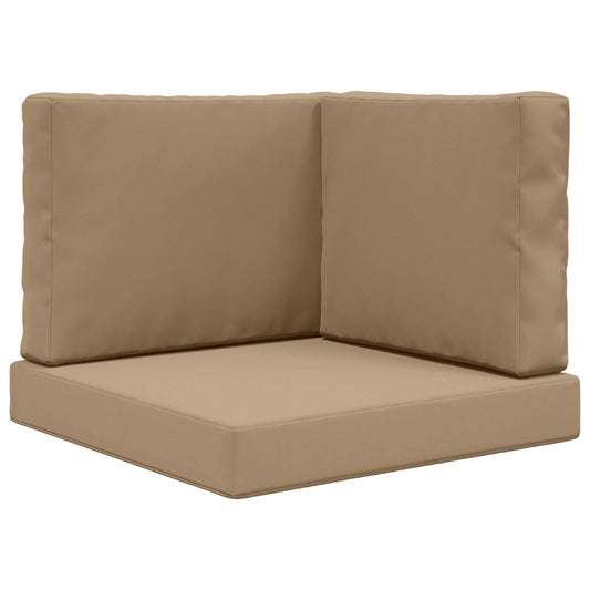 vidaXL Μαξιλάρι Καναπέ Εξωτερικού Χώρου 3 pcs Taupe Πολυεστέρας