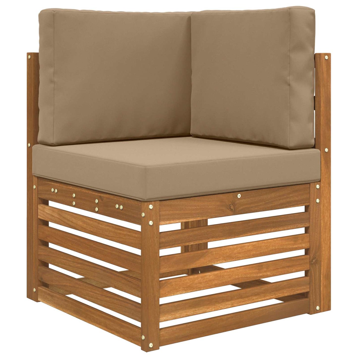 vidaXL Μαξιλάρι Καναπέ Εξωτερικού Χώρου 3 pcs Taupe Πολυεστέρας