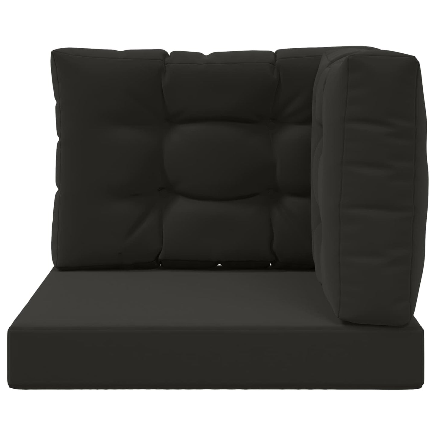 vidaXL Μαξιλάρι Καναπέ Εξωτερικού Χώρου 3 pcs Μαύρο Πολυεστέρας