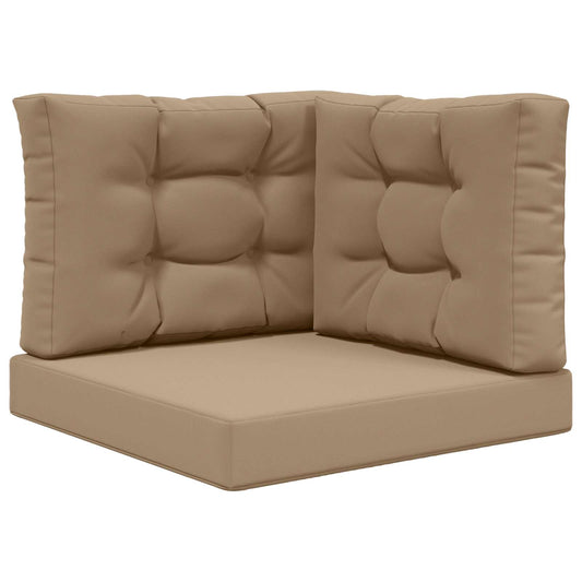 vidaXL Μαξιλάρι Καναπέ Εξωτερικού Χώρου 3 pcs Taupe Πολυεστέρας