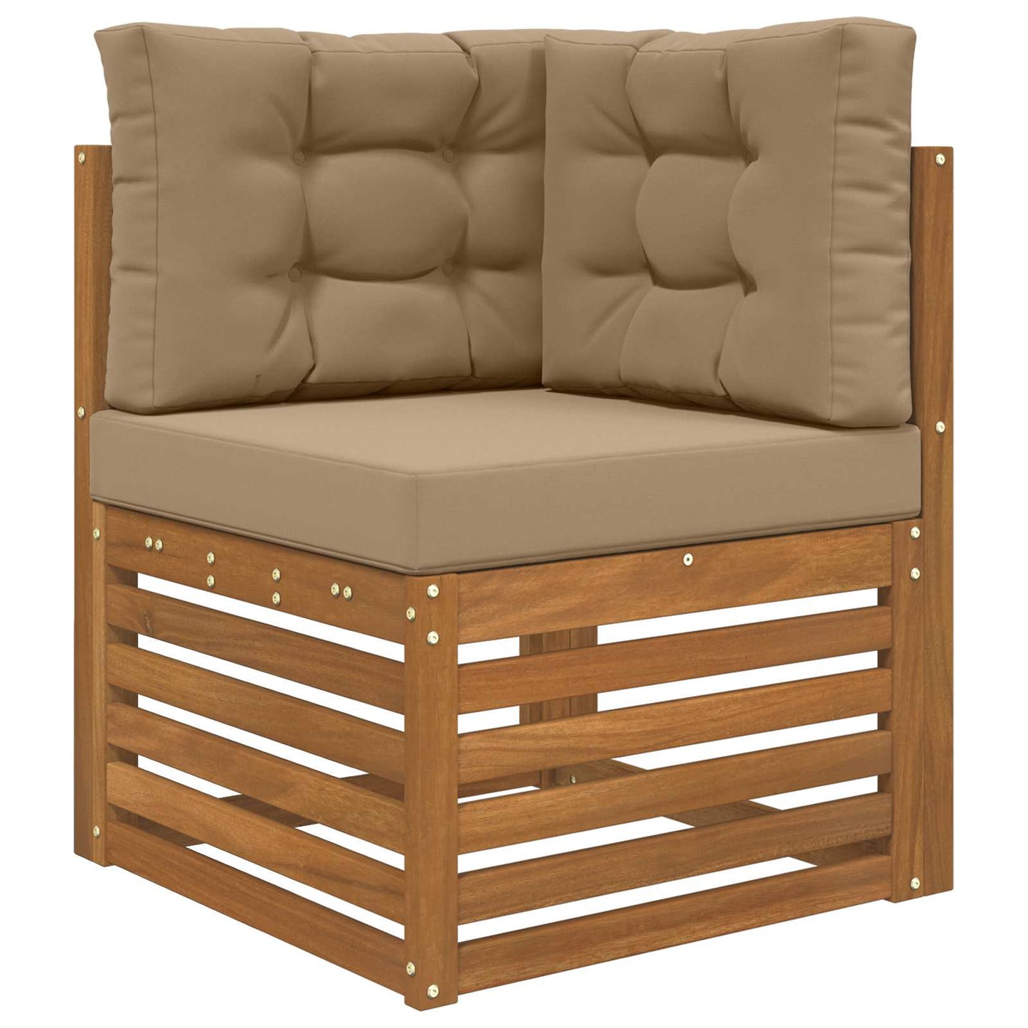 vidaXL Μαξιλάρι Καναπέ Εξωτερικού Χώρου 3 pcs Taupe Πολυεστέρας