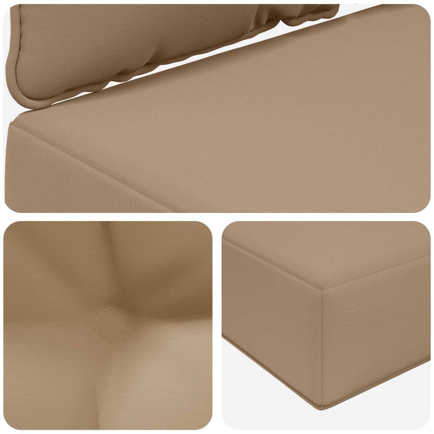 vidaXL Μαξιλάρι Καναπέ Εξωτερικού Χώρου 2 pcs Taupe Πολυεστέρας