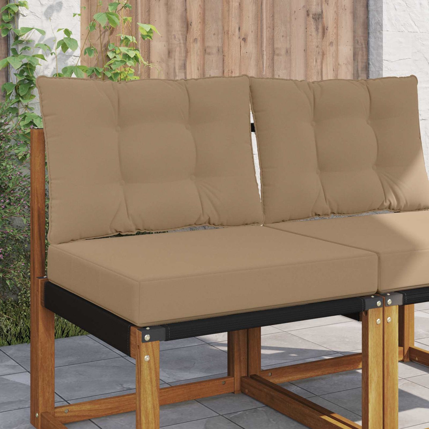 vidaXL Μαξιλάρι Καναπέ Εξωτερικού Χώρου 2 pcs Taupe Πολυεστέρας