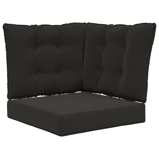vidaXL Μαξιλάρι Καναπέ Εξωτερικού Χώρου 3 pcs Μαύρο Πολυεστέρας