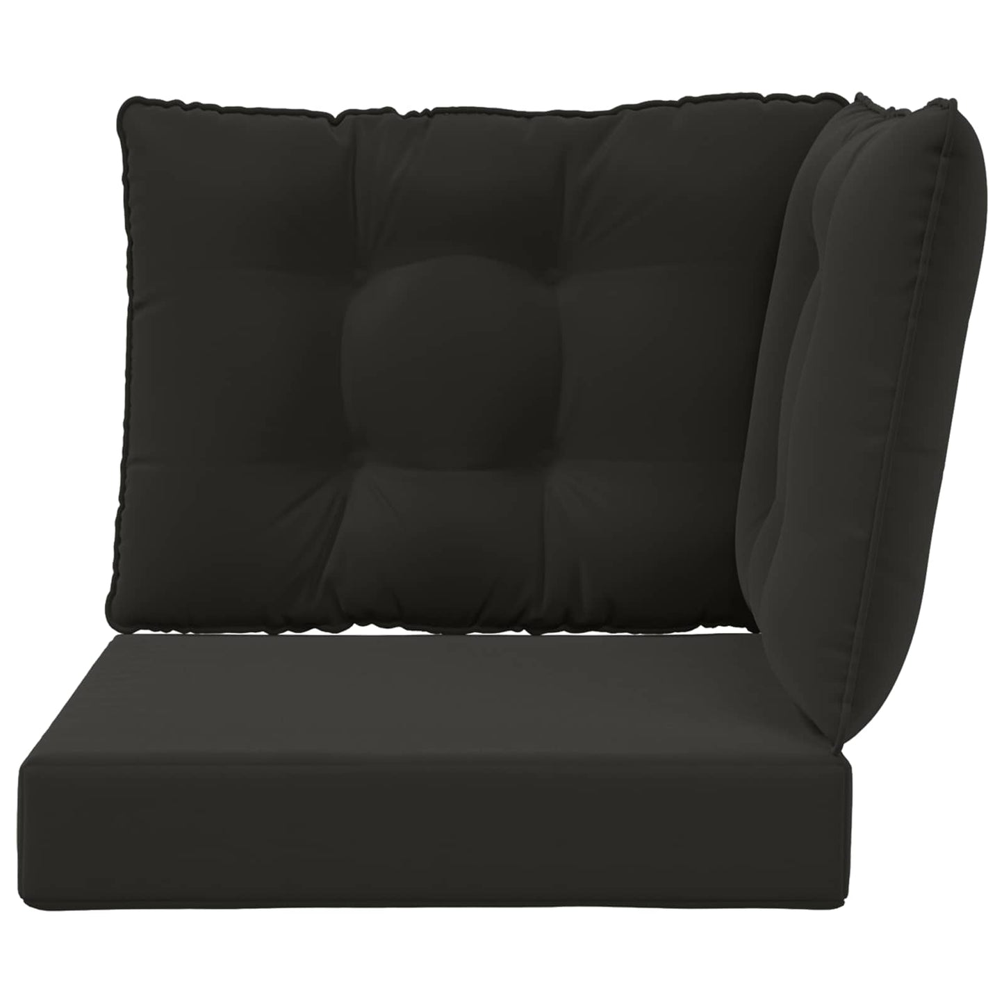 vidaXL Μαξιλάρι Καναπέ Εξωτερικού Χώρου 3 pcs Μαύρο Πολυεστέρας