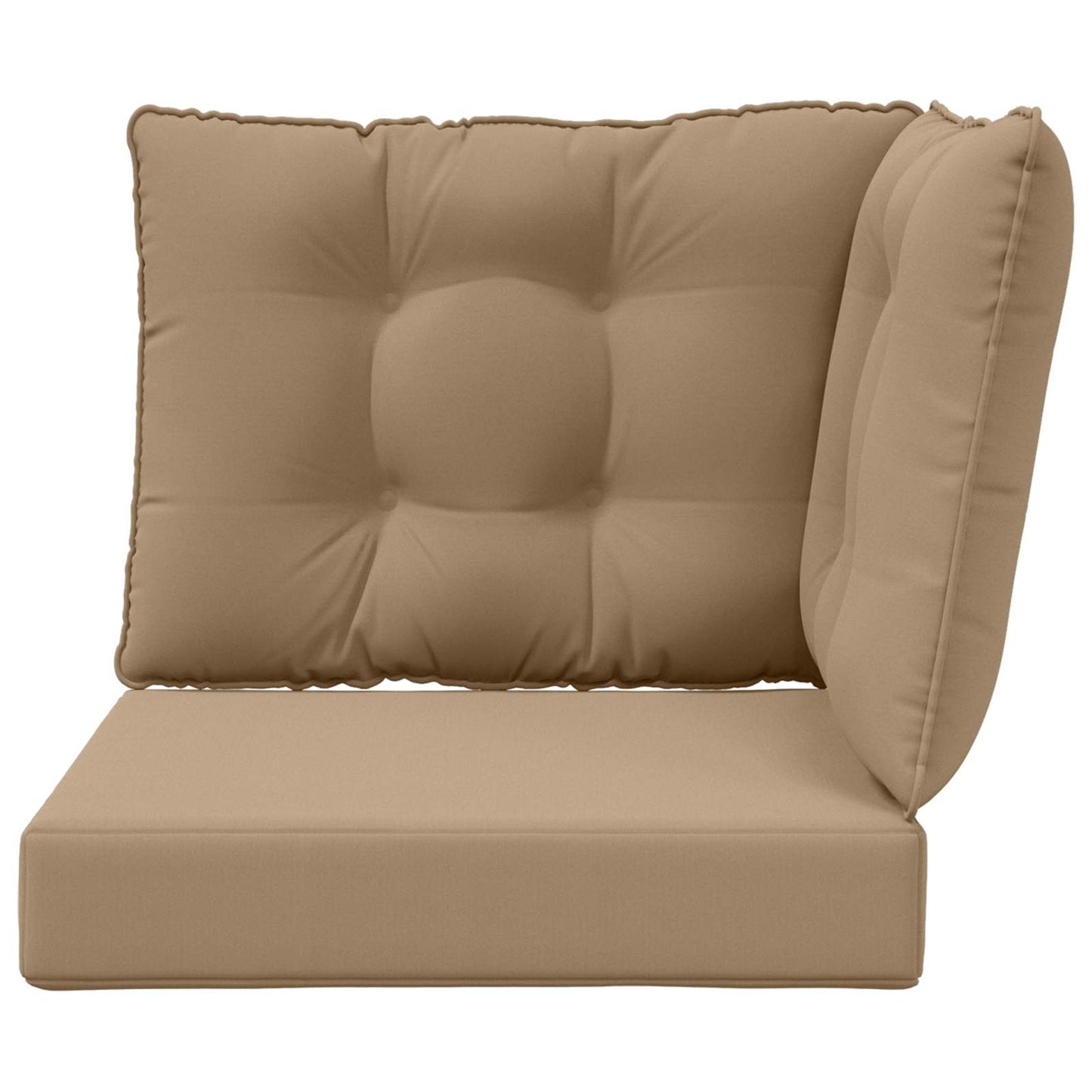 vidaXL Μαξιλάρι Καναπέ Εξωτερικού Χώρου 3 pcs Taupe Πολυεστέρας