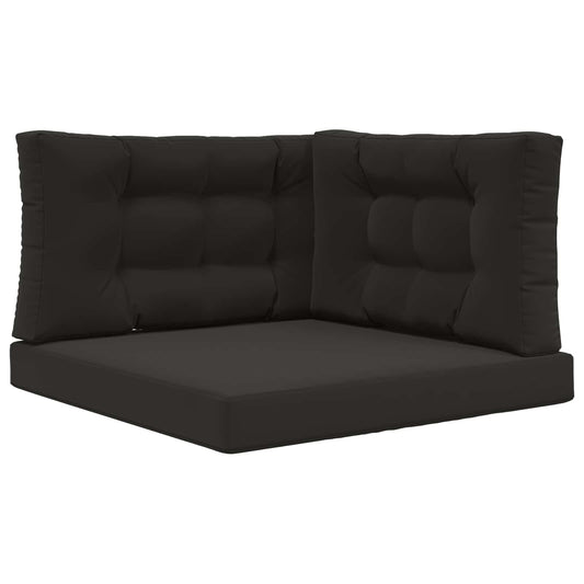 vidaXL Μαξιλάρι Καναπέ Εξωτερικού Χώρου 3 pcs Μαύρο Πολυεστέρας