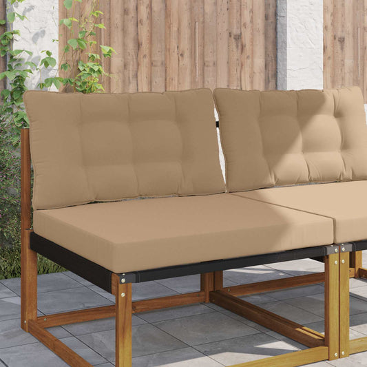 vidaXL Μαξιλάρι Καναπέ Εξωτερικού Χώρου 2 pcs Taupe Πολυεστέρας