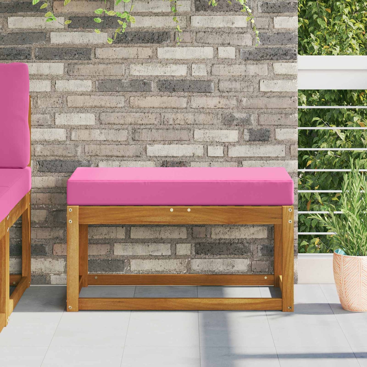 vidaXL Μαξιλάρια Καθίσματος Ροζ 80 x 40 x 8 cm 100% Πολυεστέρας