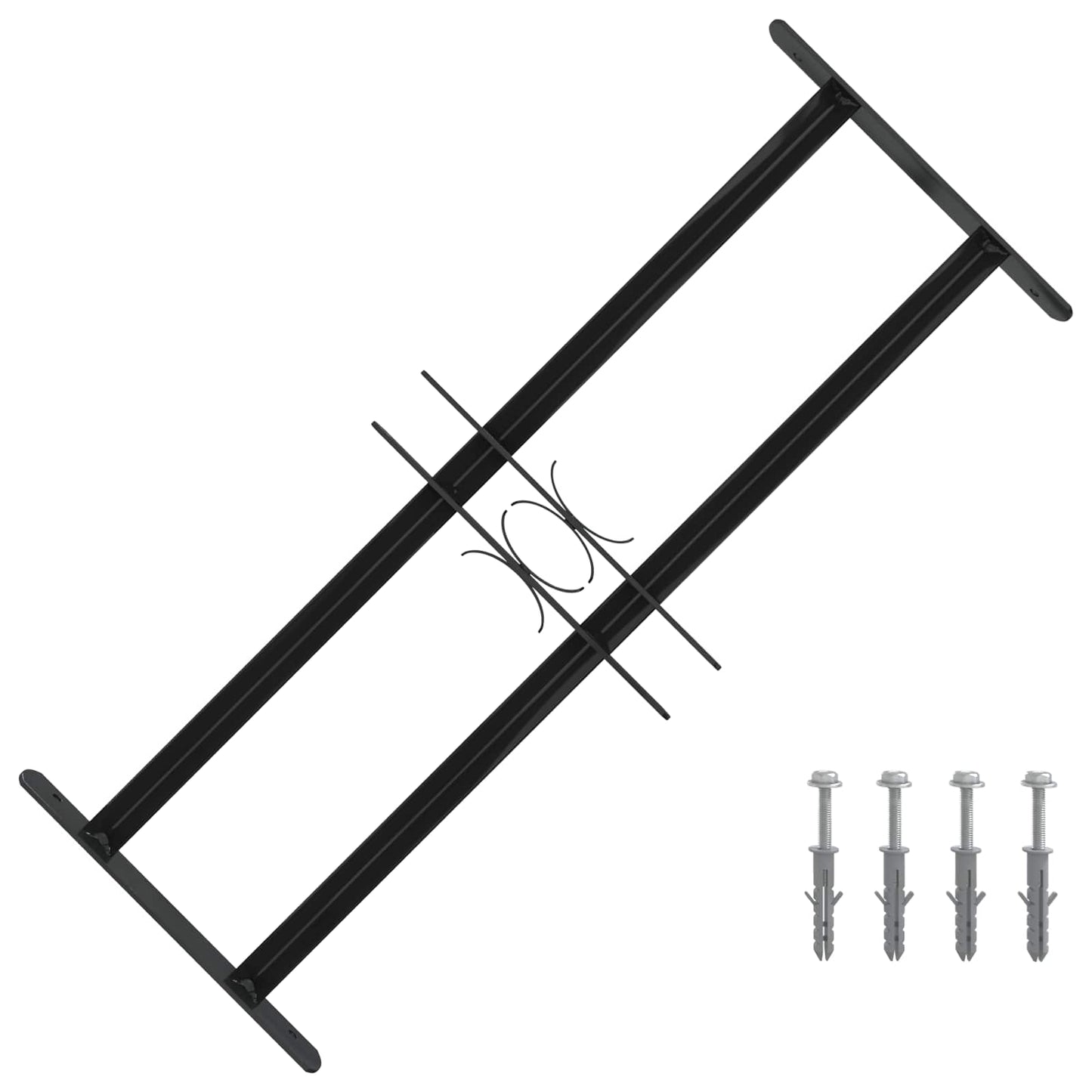 vidaXL Γρίλια Παραθύρου Μαύρο 76 x 30 εκ Χάλυβας με επίστρωση πούδρας