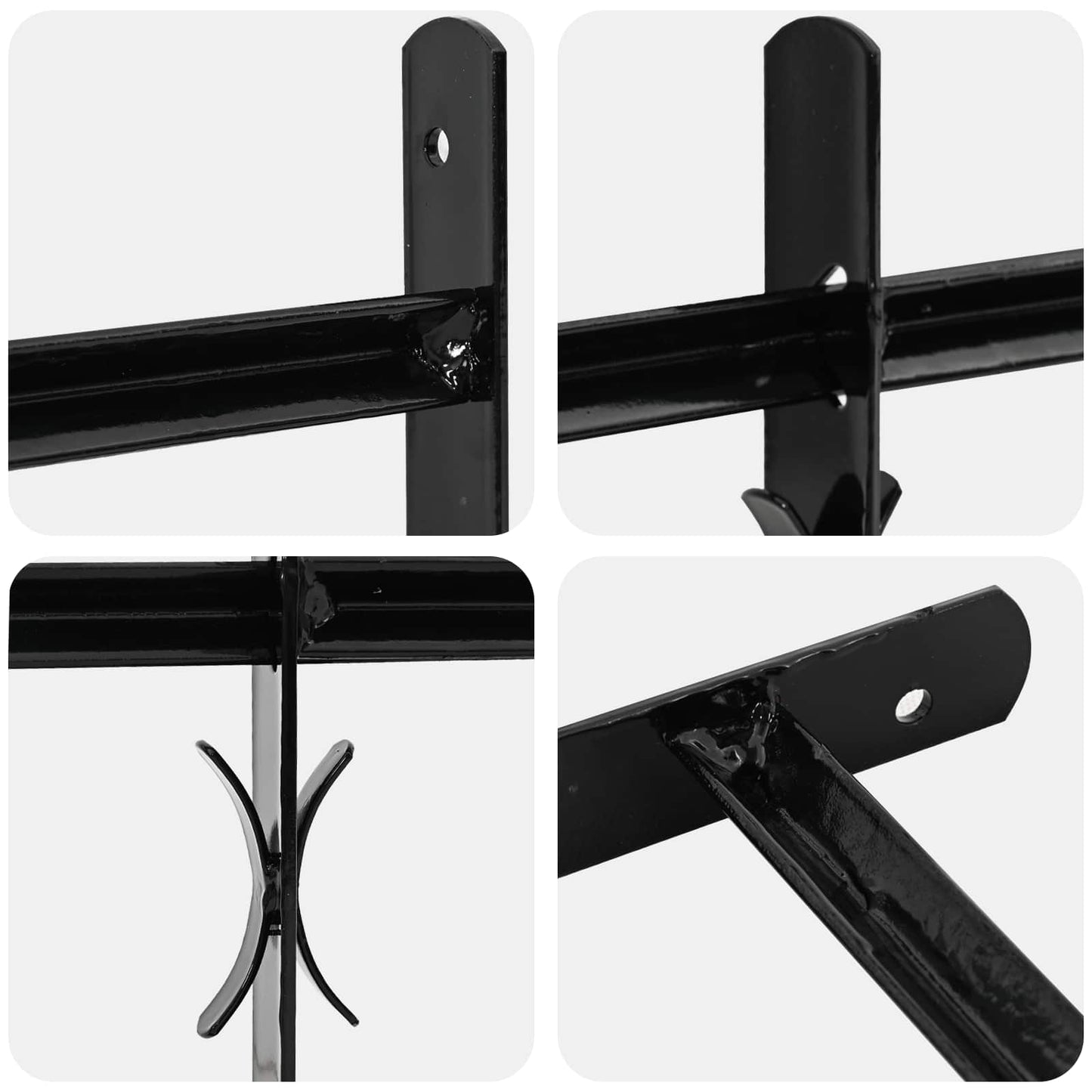 vidaXL Γρίλια Παραθύρου Μαύρο 115 x 30 εκ Χάλυβας με επίστρωση πούδρας