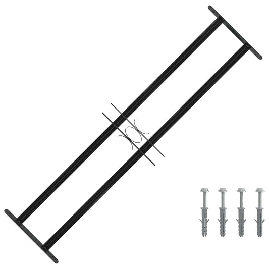 vidaXL Γρίλια Παραθύρου Μαύρο 115 x 30 εκ Χάλυβας με επίστρωση πούδρας