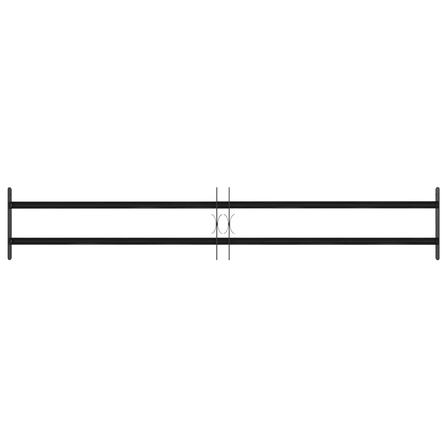 vidaXL Γρίλια Παραθύρου Μαύρο 176 x 30 εκ Χάλυβας με επίστρωση πούδρας