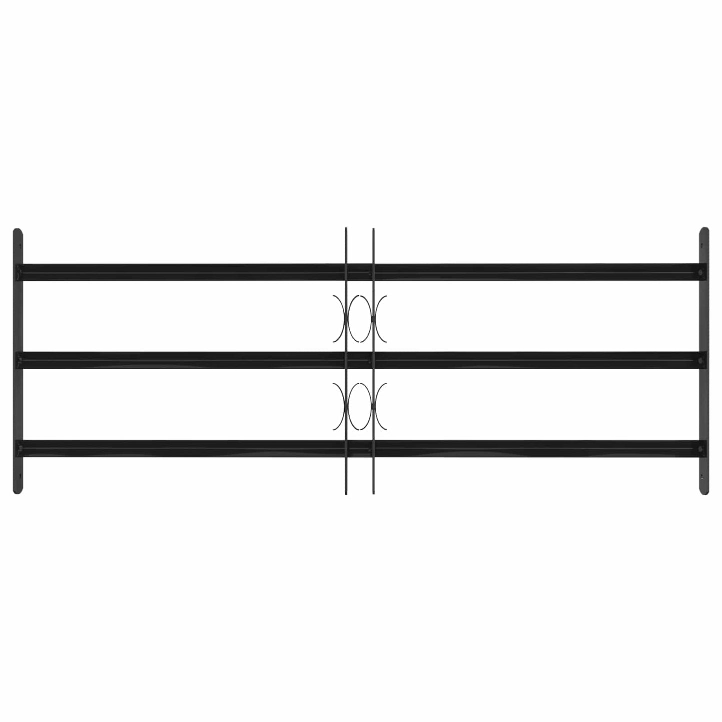 vidaXL Γρίλια Παραθύρου Μαύρο 116 x 45 εκ Χάλυβας με επίστρωση πούδρας