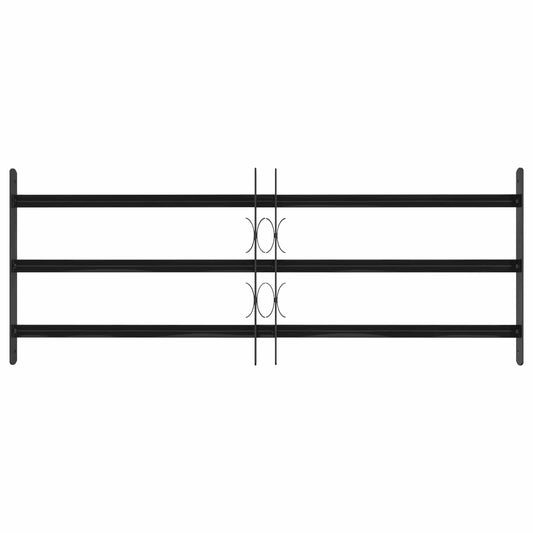 vidaXL Γρίλια Παραθύρου Μαύρο 116 x 45 εκ Χάλυβας με επίστρωση πούδρας