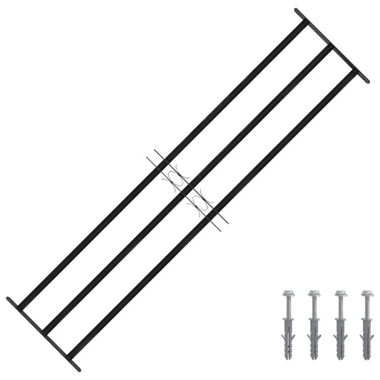 vidaXL Γρίλια Παραθύρου Μαύρο 174 x 45 εκ Χάλυβας με επίστρωση πούδρας