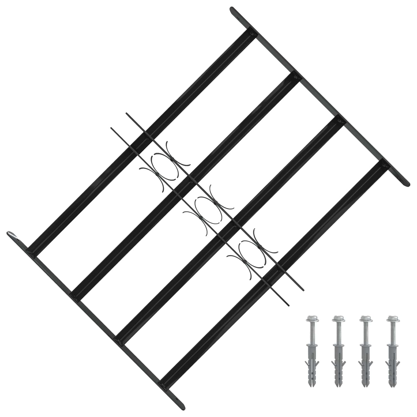 vidaXL Γρίλια Παραθύρου Μαύρο 75.5 x 60 εκ