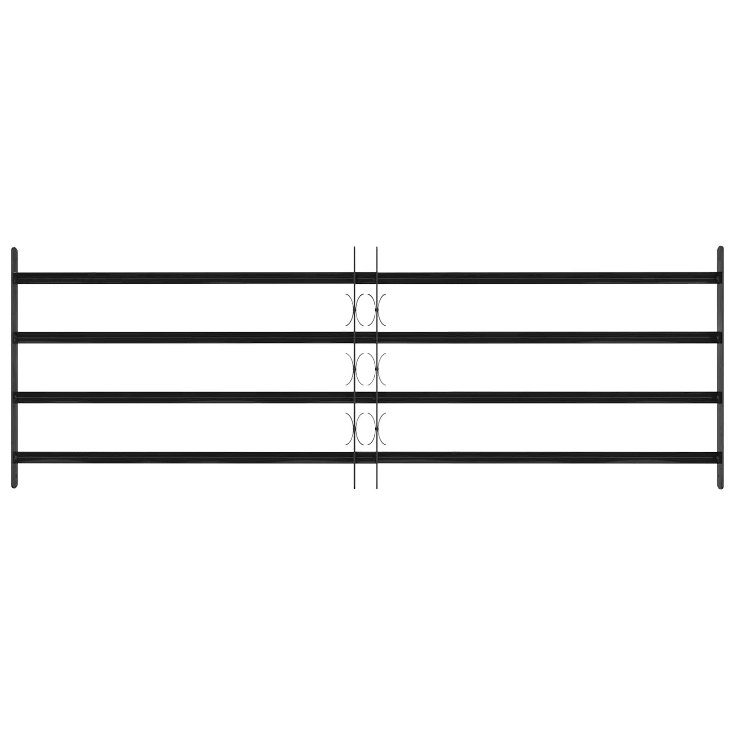 vidaXL Γρίλια Παραθύρου Μαύρο 175 x 60 εκ Χάλυβας με επίστρωση πούδρας