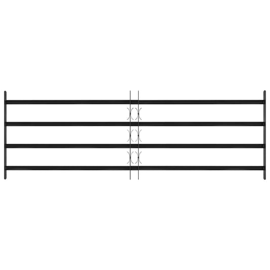 vidaXL Γρίλια Παραθύρου Μαύρο 175 x 60 εκ Χάλυβας με επίστρωση πούδρας