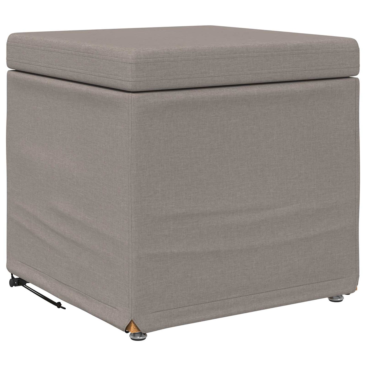 vidaXL Σκαμνί Taupe 41 x 41 x 40 εκ Ύφασμα και Επεξεργασμένο Ξύλο