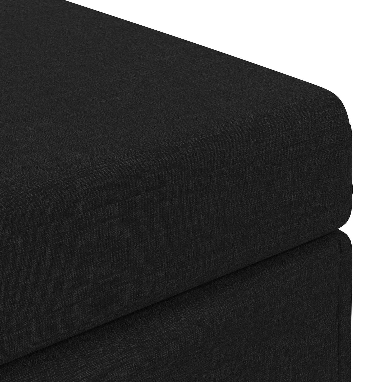 vidaXL Σκαμνί Μαύρο 81 x 41 x 40 cm Ύφασμα και Επεξεργασμένο Ξύλο