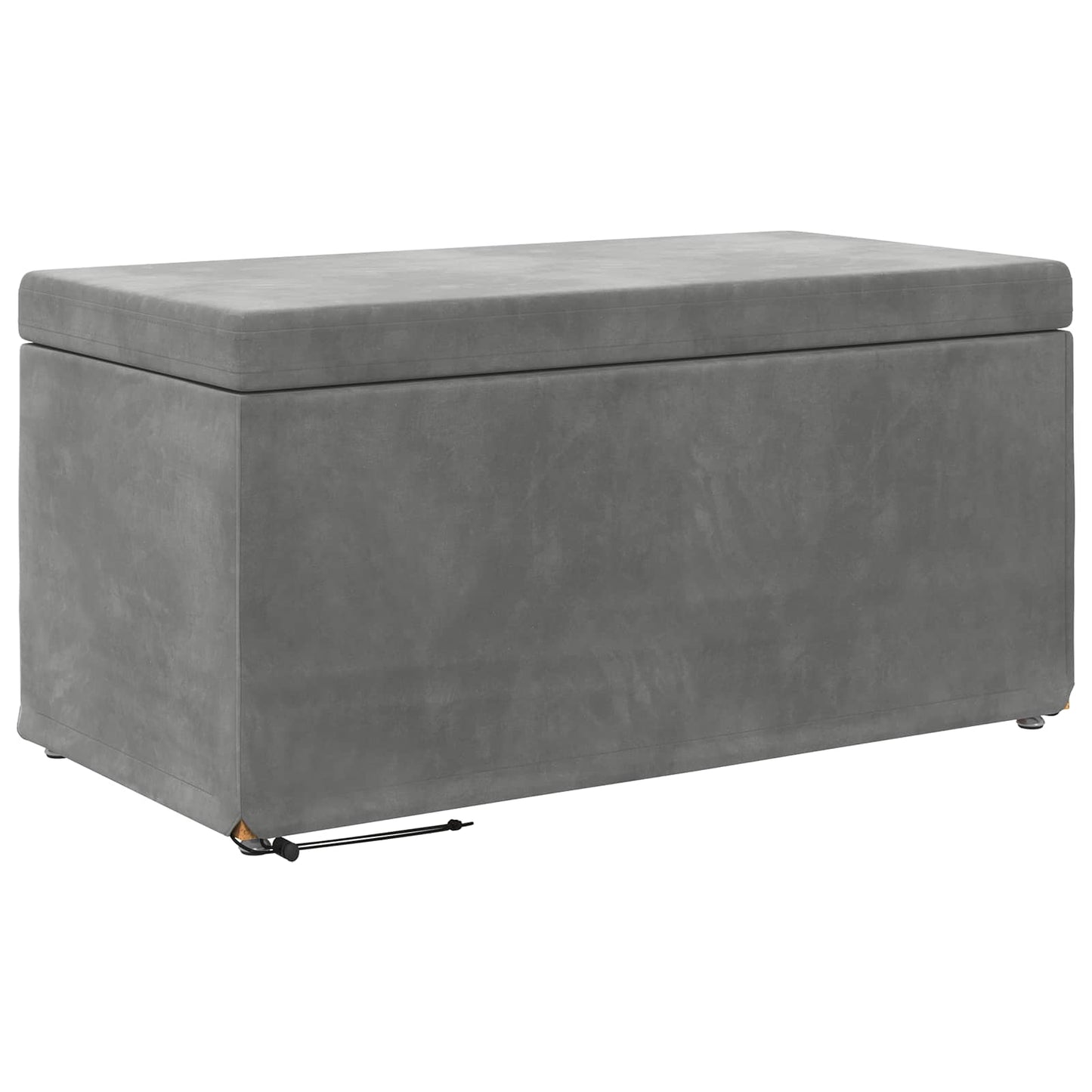 vidaXL Σκαμνί Σκούρο Γκρι 81 x 41 x 40 cm Βελούδο και Μηχανικά Ξύλα