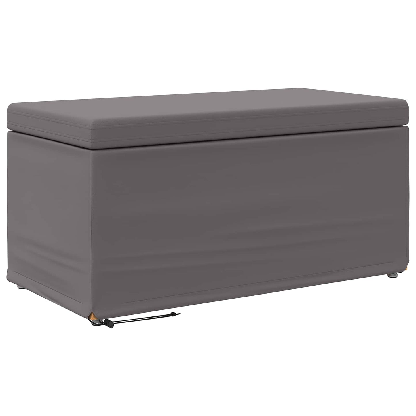 vidaXL Σκαμνί Γκρι 81 x 41 x 40 cm Ψεύτικο Δέρμα και Μηχανικά Ξύλα