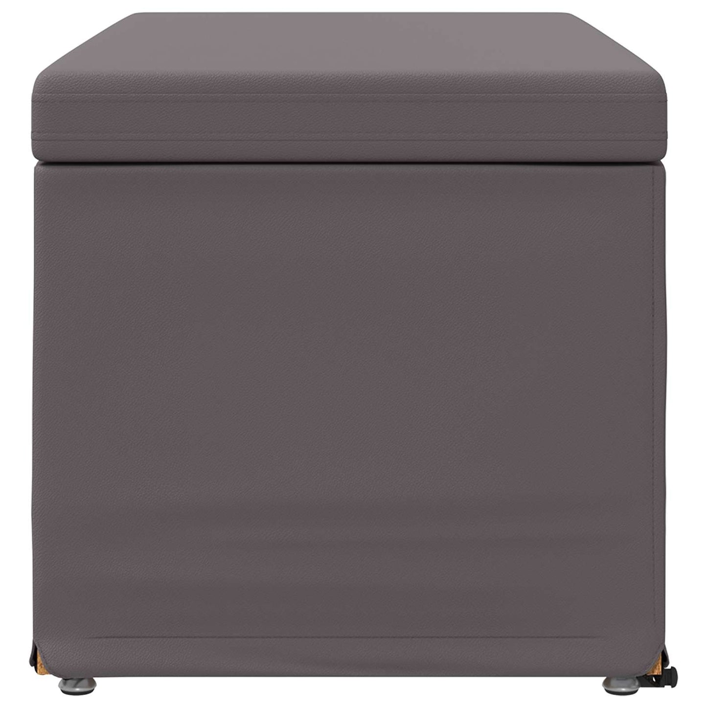 vidaXL Σκαμνί Γκρι 81 x 41 x 40 cm Ψεύτικο Δέρμα και Μηχανικά Ξύλα