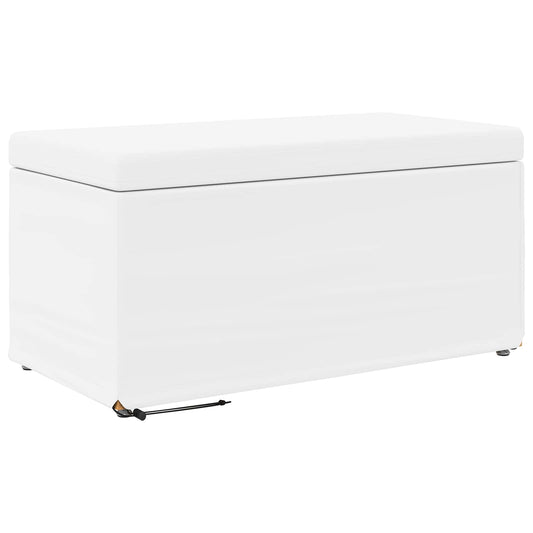 vidaXL Σκαμνί Λευκό 81 x 41 x 40 cm Ψεύτικο Δέρμα και Μηχανικά Ξύλα