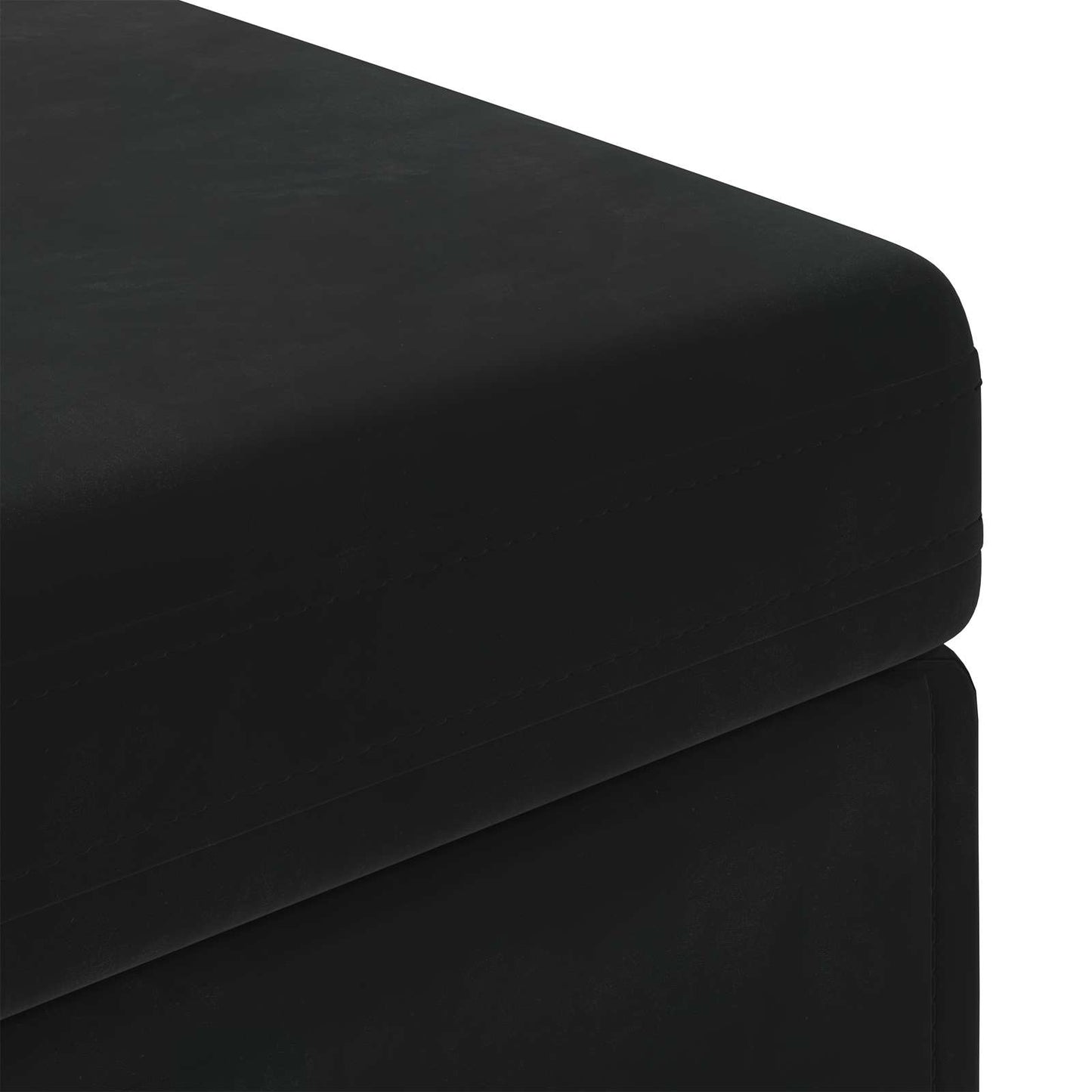 vidaXL Σκαμνί Μαύρο 101 x 41 x 40 εκ Βελούδο και Μηχανικά Ξύλα