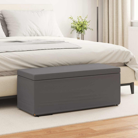 vidaXL Σκαμνί Γκρι 101 x 41 x 40 εκ Ψεύτικο Δέρμα και Μηχανικά Ξύλα