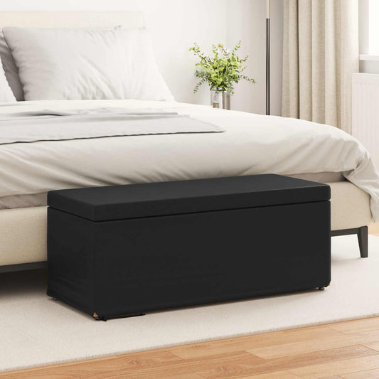 vidaXL Σκαμνί Μαύρο 101 x 41 x 40 εκ Ψεύτικο Δέρμα και Μηχανικά Ξύλα