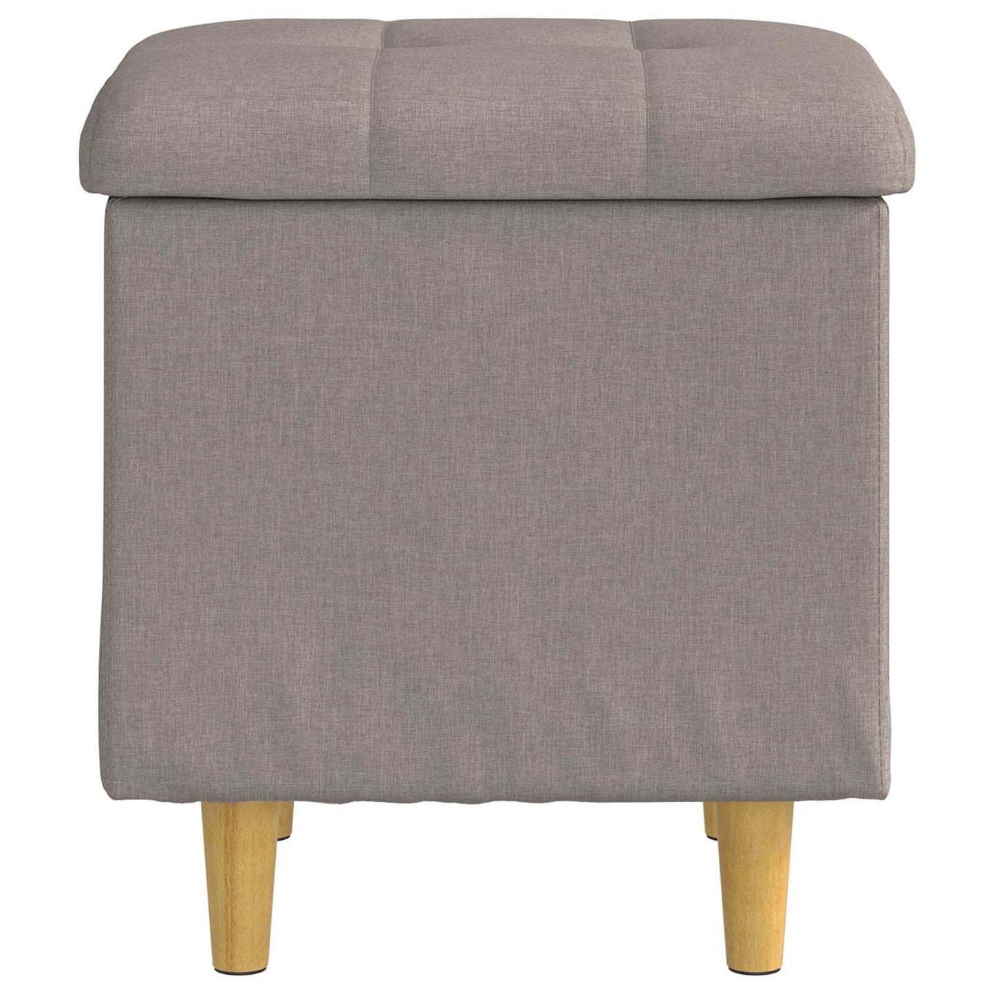 vidaXL Οθωμανικό αποθήκευσης με μαξιλάρι Taupe 40 x 40 x 45 cm ύφασμα
