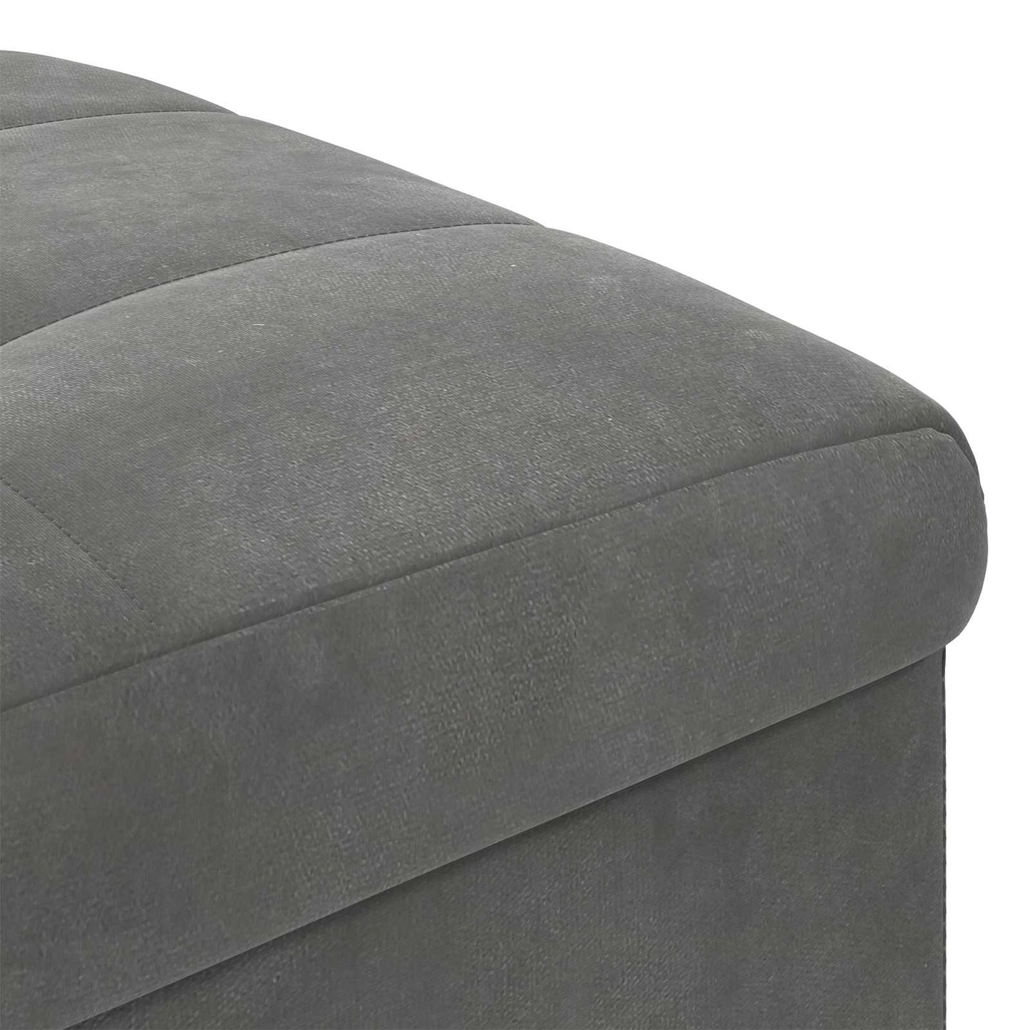 vidaXL Οθωμανικό αποθήκευσης Σκούρο Γκρι 40 x 40 x 45 cm Βελούδο
