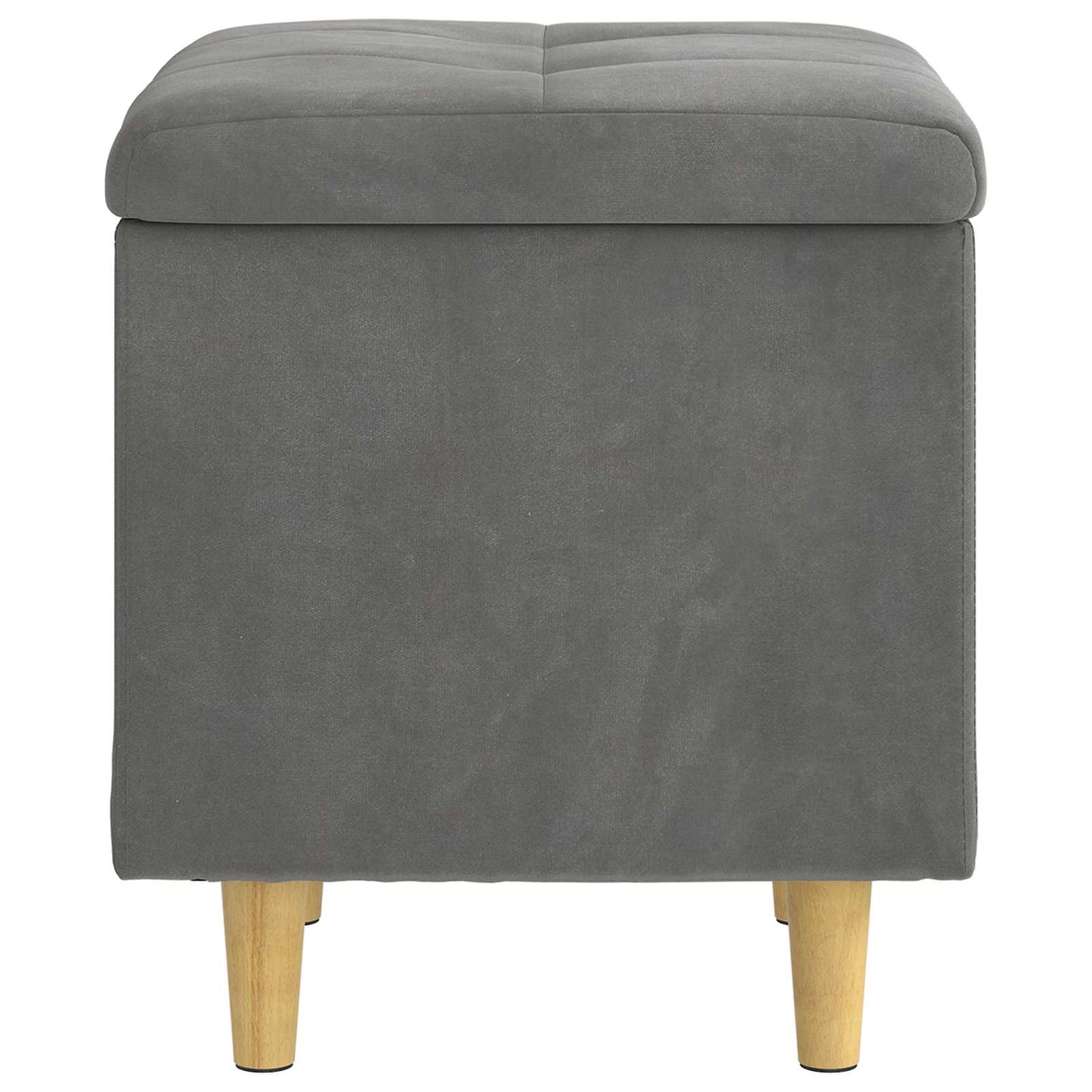 vidaXL Οθωμανικό αποθήκευσης Σκούρο Γκρι 40 x 40 x 45 cm Βελούδο