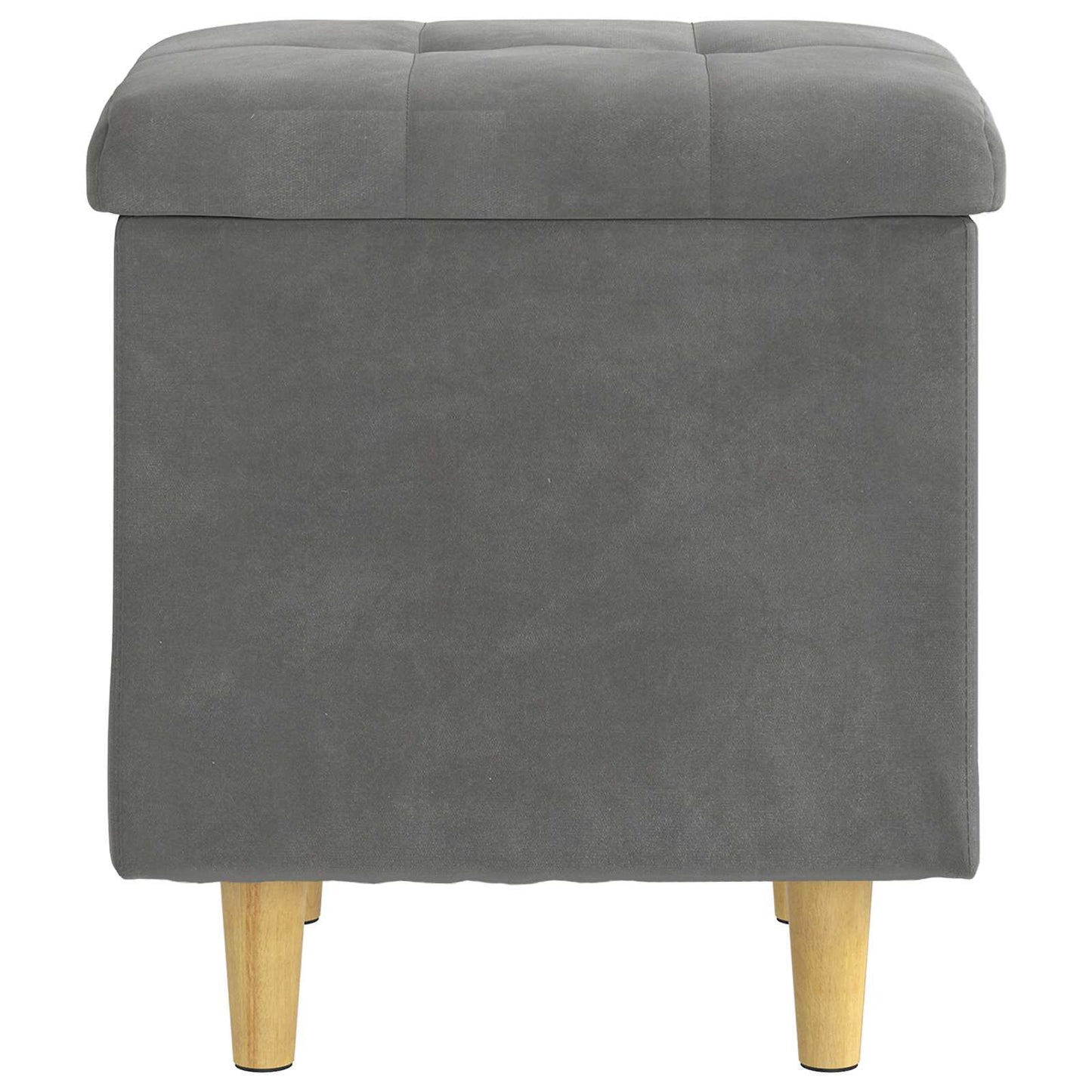 vidaXL Οθωμανικό αποθήκευσης Σκούρο Γκρι 40 x 40 x 45 cm Βελούδο