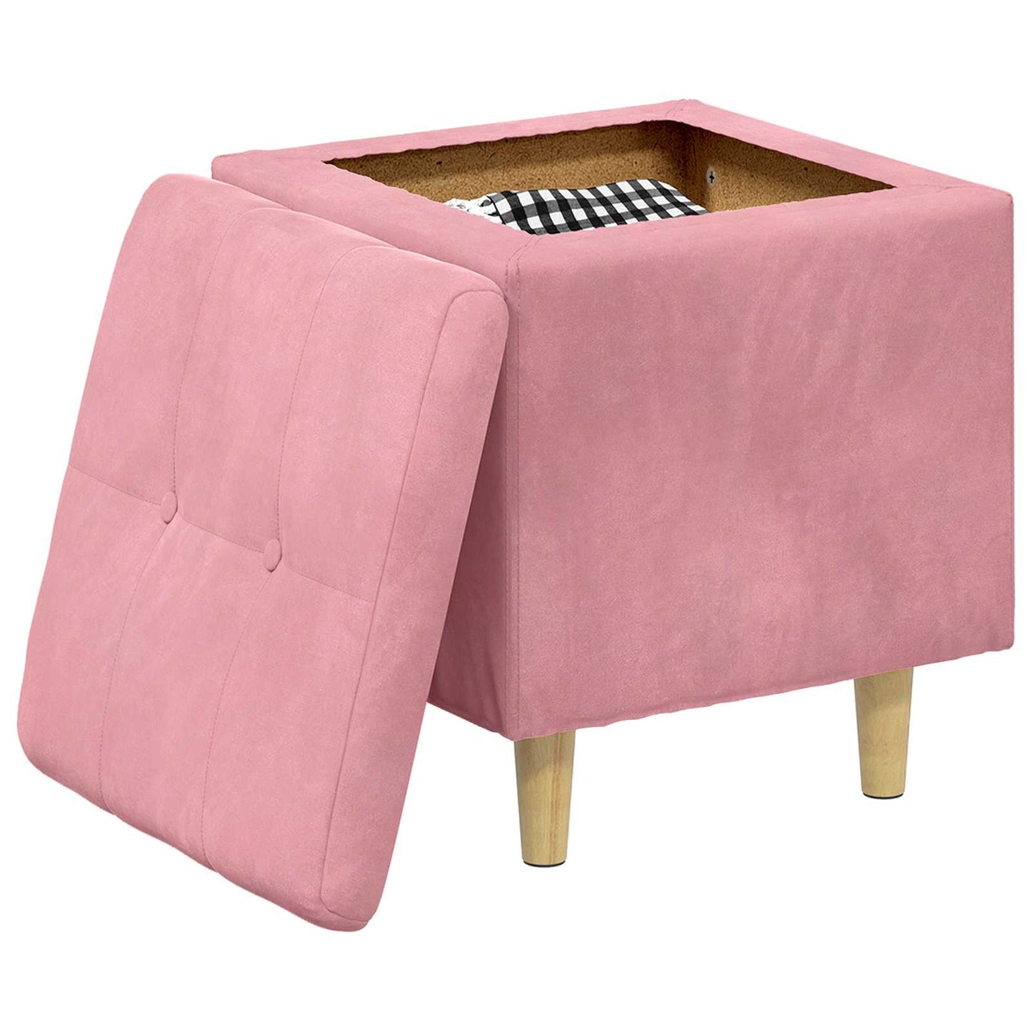 vidaXL Οθωμανό με Αποθηκευτικό Χώρο 40 x 40 x 45 cm Βελούδο