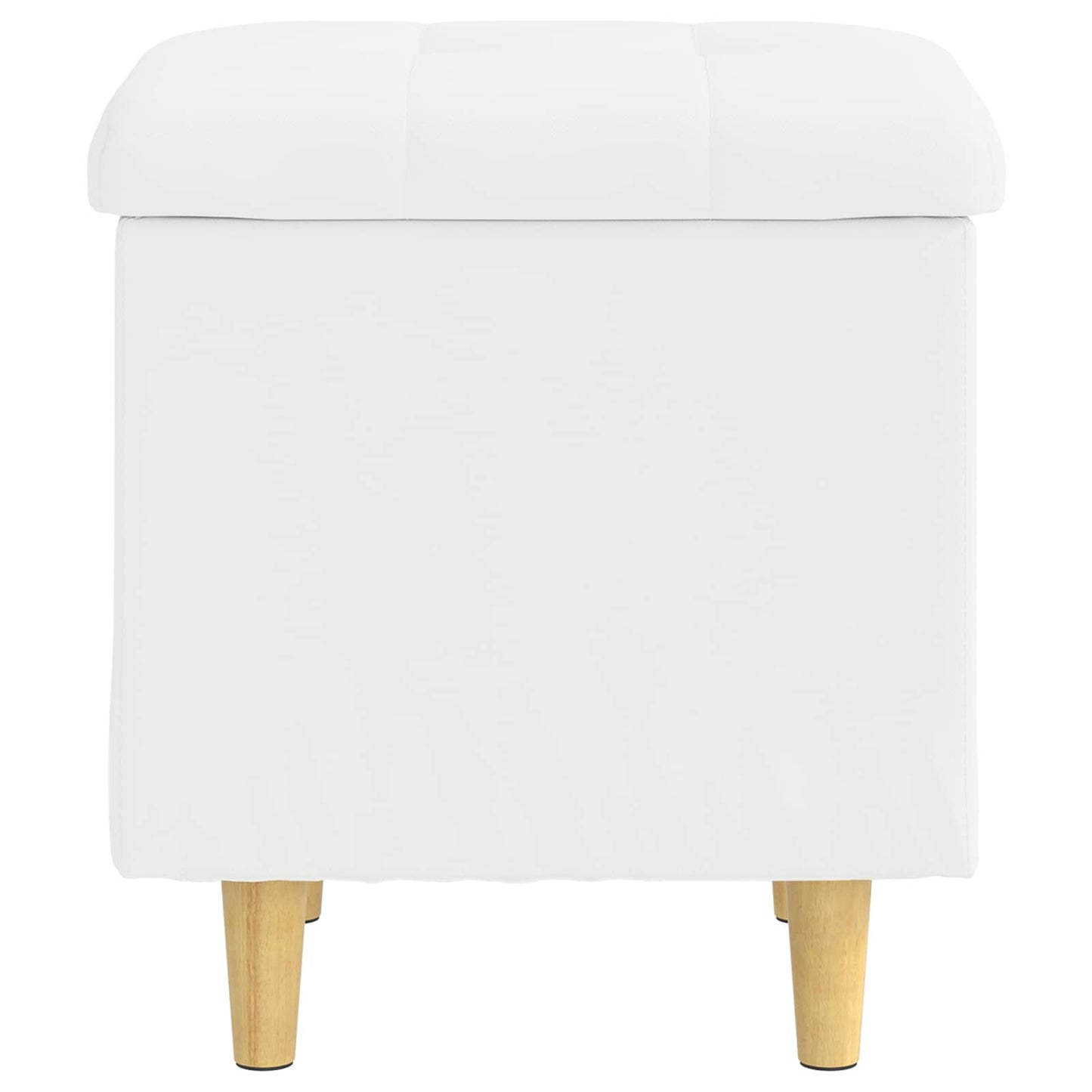vidaXL Οθωμανικό αποθήκευσης Λευκός 40 x 40 x 45 cm Τεχνητό δέρμα
