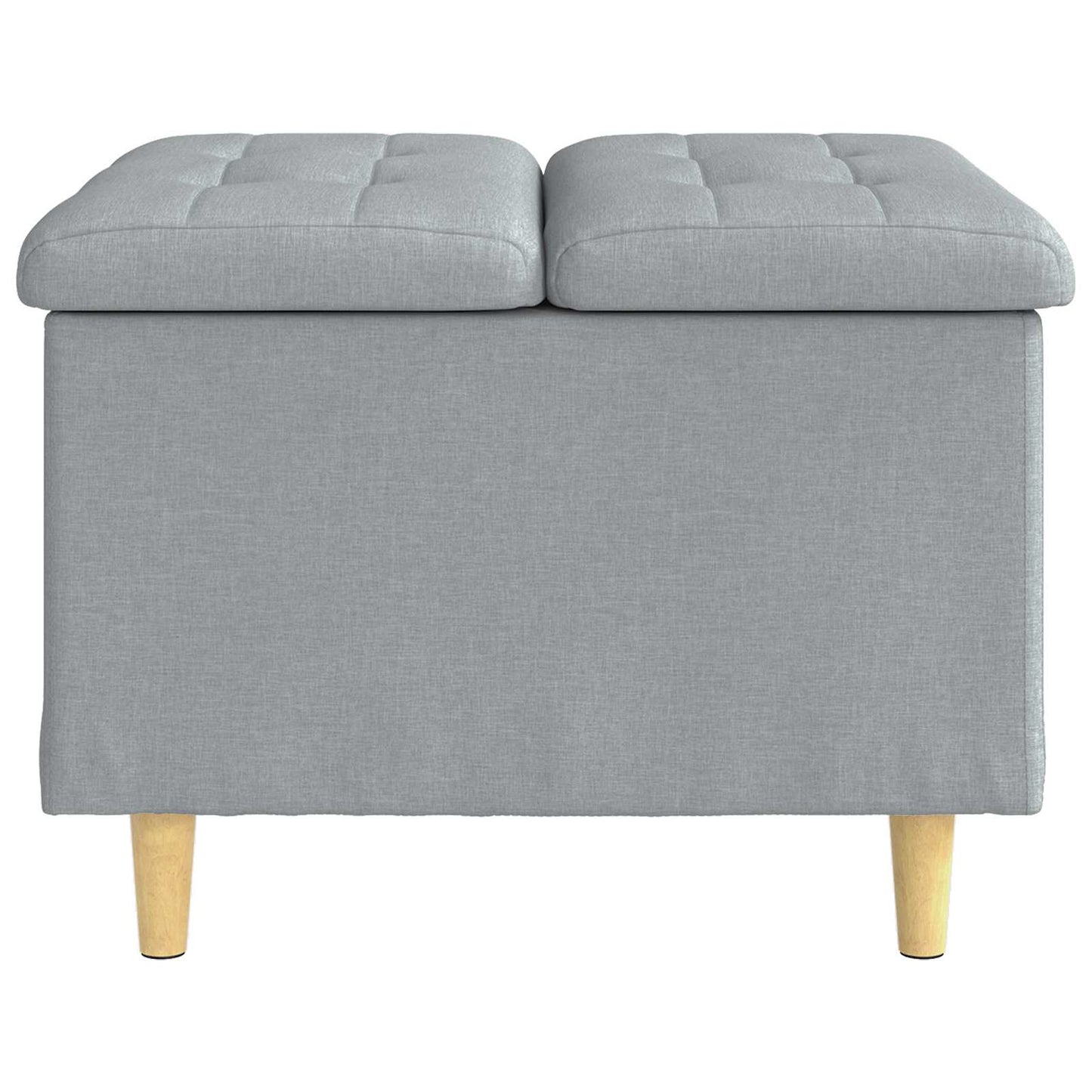 vidaXL Οθωμανικό αποθήκευσης Ανοιχτό γκρι 60 x 60 x 45 cm ύφασμα