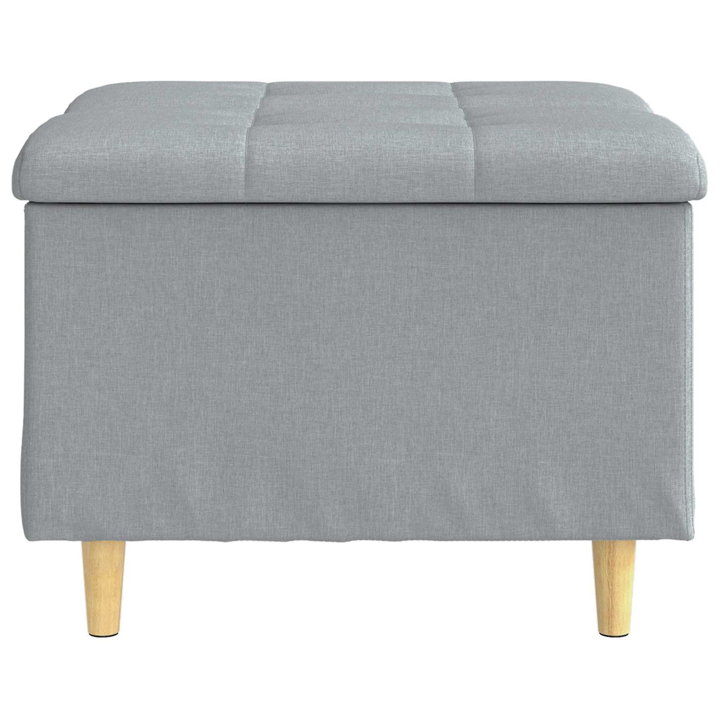 vidaXL Οθωμανικό αποθήκευσης Ανοιχτό γκρι 60 x 60 x 45 cm ύφασμα