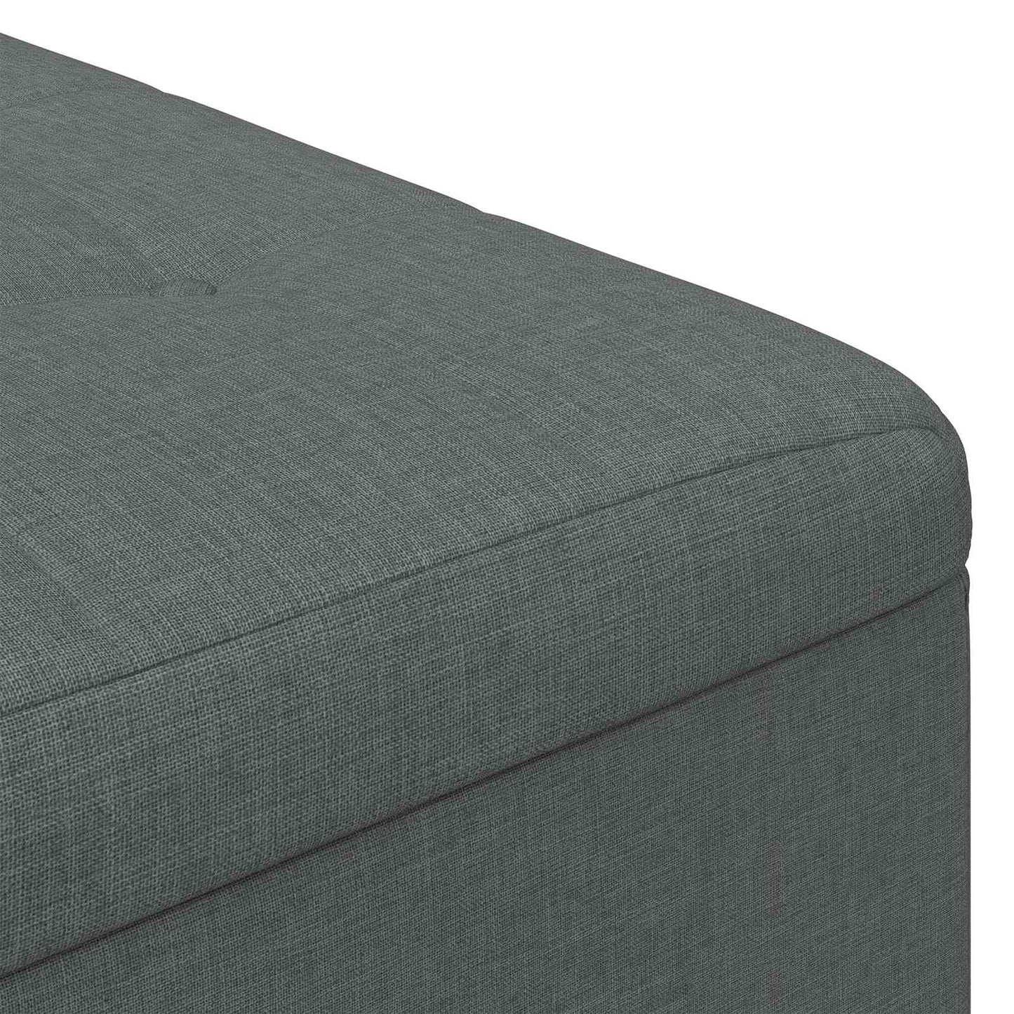 vidaXL Οθωμανικό αποθήκευσης Σκούρο Γκρι 60 x 60 x 45 cm ύφασμα