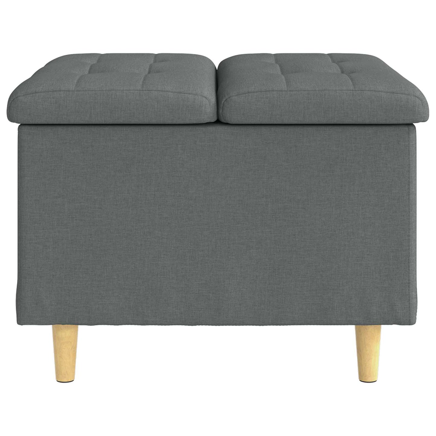 vidaXL Οθωμανικό αποθήκευσης Σκούρο Γκρι 60 x 60 x 45 cm ύφασμα